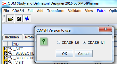 CDASH in the ODM Study Designer